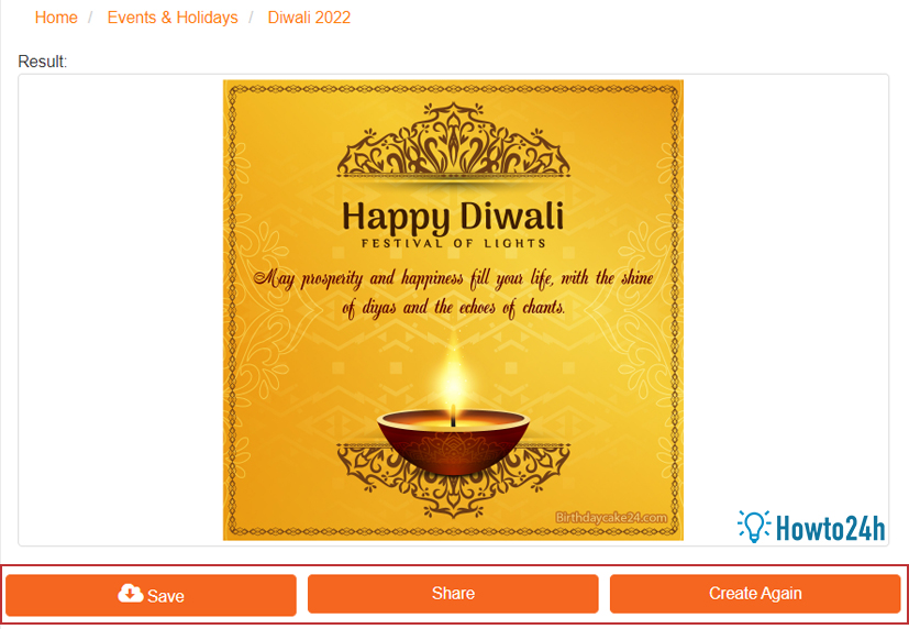 How to Diwali 2022 greeting cards online