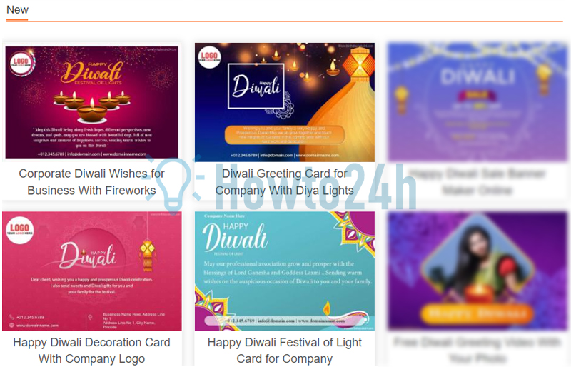 How to create a Free Diwali Online Greeting Card for Corporate